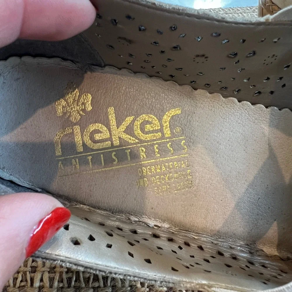 Rieker Antistress Floral Cutout Mary‎ Jane Comfort Shoes - EU 42 - US 10.5